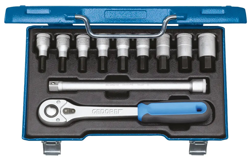 Gedore Set of 11 1/2 in Internal Hexagon Screwdriver, 5 - 17mm - GD 6156920 Gedore