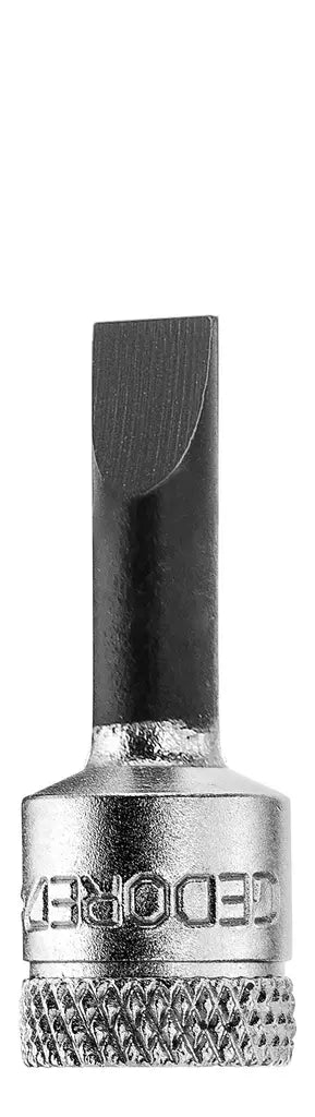 Gedore 1/4 in Slotted Screwdriver Bit Socket, 4 x 0.8mm - GD 6171560 Gedore