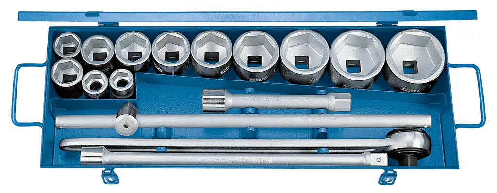 Gedore Set of 16 3/4 in Hexagon Socket Wrench, 22 - 60mm - GD 6281150 Gedore