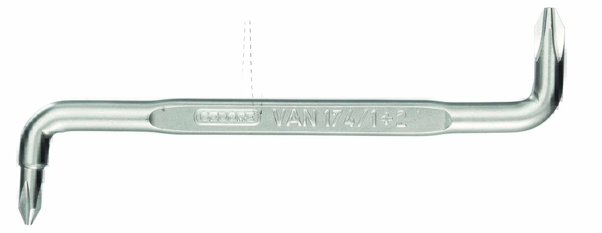 Gedore 174 3 Cranked screwdriver PH 3 + 4 6436960 Gedore