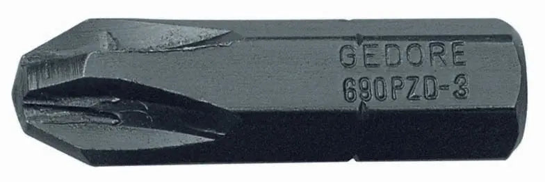 Gedore 690 PZD 3 L S-010 Screwdriver bit 1/4", Value pack 10-pc, PZ 3 L 6553170 Gedore