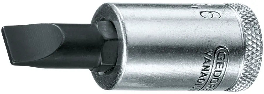 Gedore 3/8 in Slotted Screwdriver Bit Socket, 12 x 2mm - GD 1640909 Gedore
