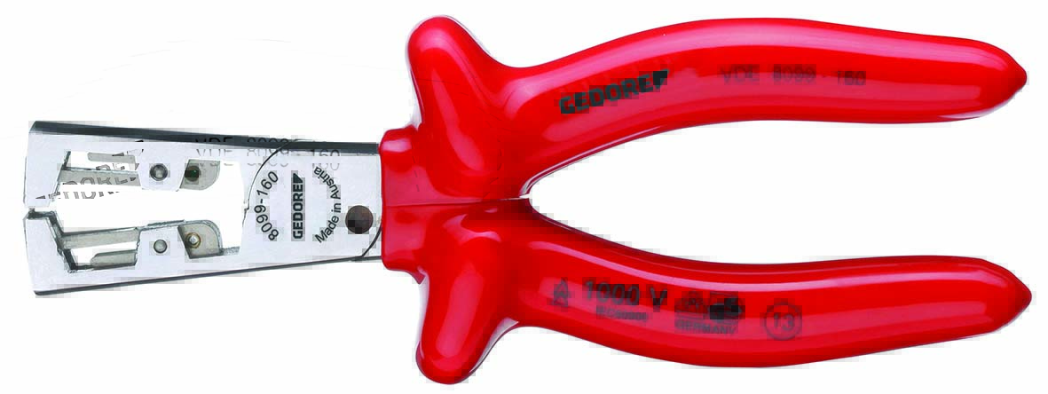 Gedore VDE 8099-160 VDE Stripping pliers STRIP-FIX with VDE dipped insulation 160 mm 6709600 Gedore