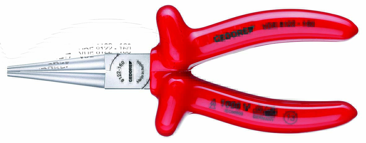 Gedore VDE 8122-160 VDE Round nose pliers with VDE dipped insulation 6717110 Gedore