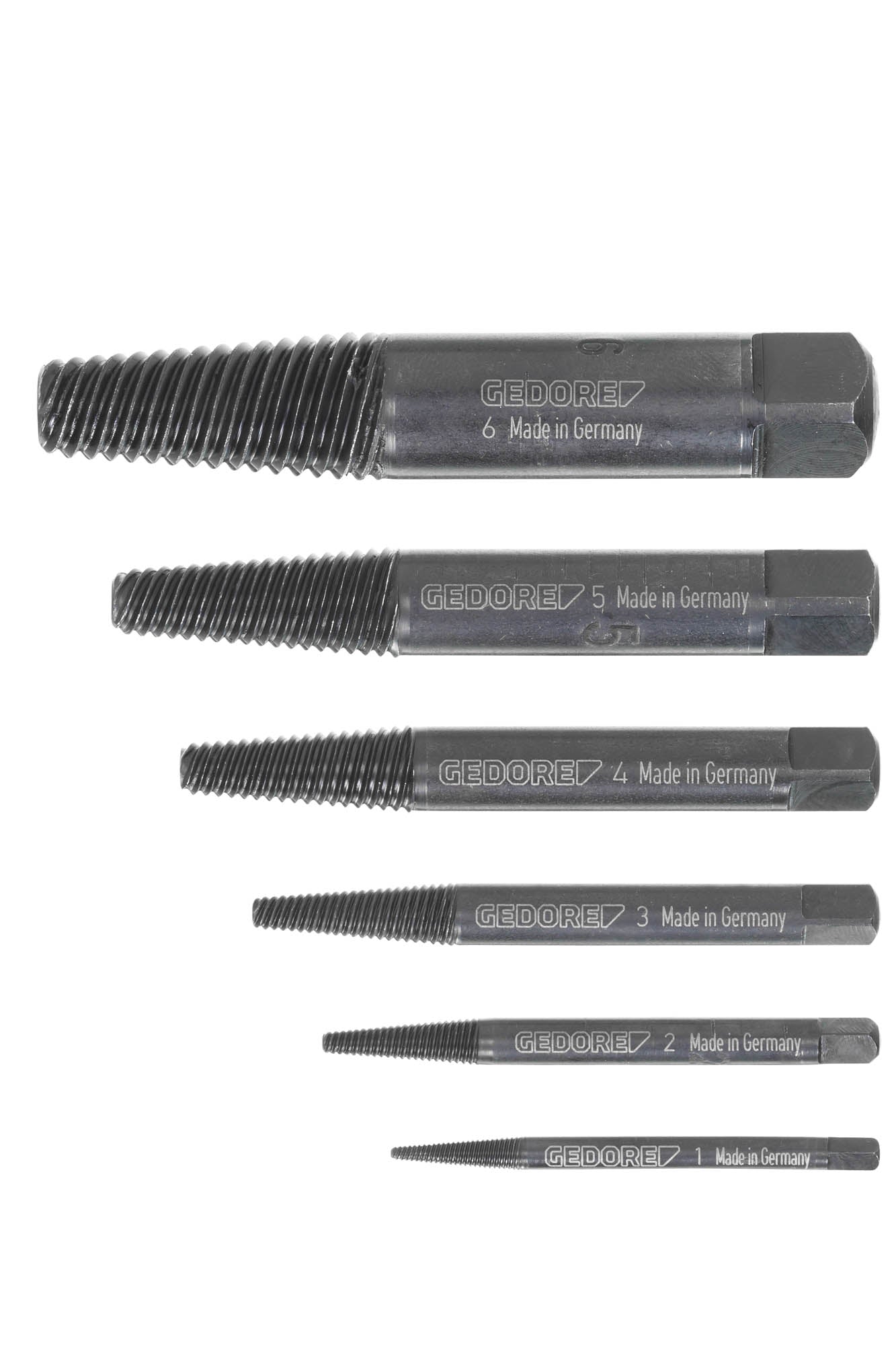 Gedore 8551-66 Bolt extractor set 6 pcs M3-M24 6759700