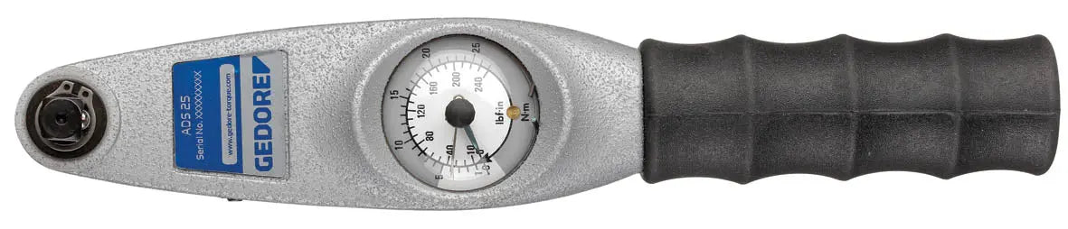 Gedore 8301-25 Dial measuring torque wrench Type 83 5-25 Nm 7651550 Gedore