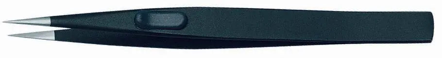 Gedore 722-1 ESD Precision tweezers, flat, satin non-glare finish, ESD 1881663 Gedore
