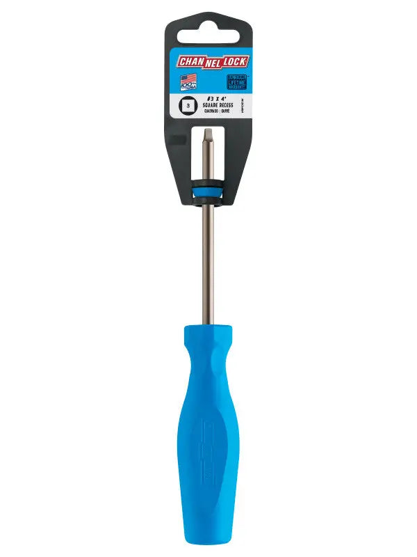 Channellock Square Recess Magnetic Tip Professional Screwdriver, PH3 x 4 in - CL R304H Channellock