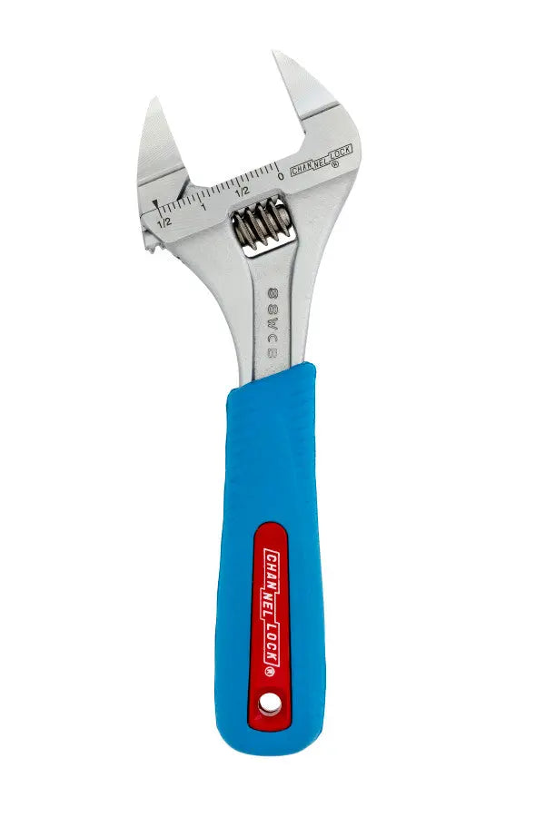 Channellock Code Blue WideAzz Slim Jaw Adjustable Wrench, 8 in - CL 8SWCB Adjustable Wrench Channellock
