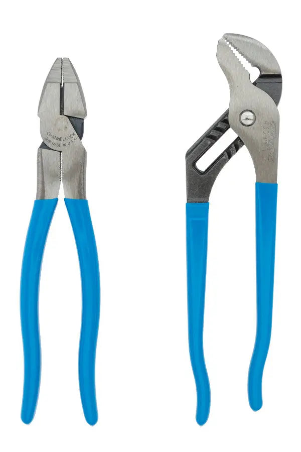 Channellock Set of 2 Linemen's, Tongue and Groove Pliers - CL GS-10 Plier Set Channellock