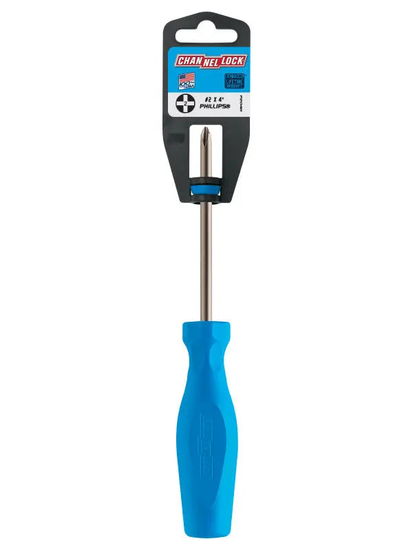 Channellock Magnetic Tip Professional Phillips Screwdriver, PH2 x 4 in - CL P204H Channellock