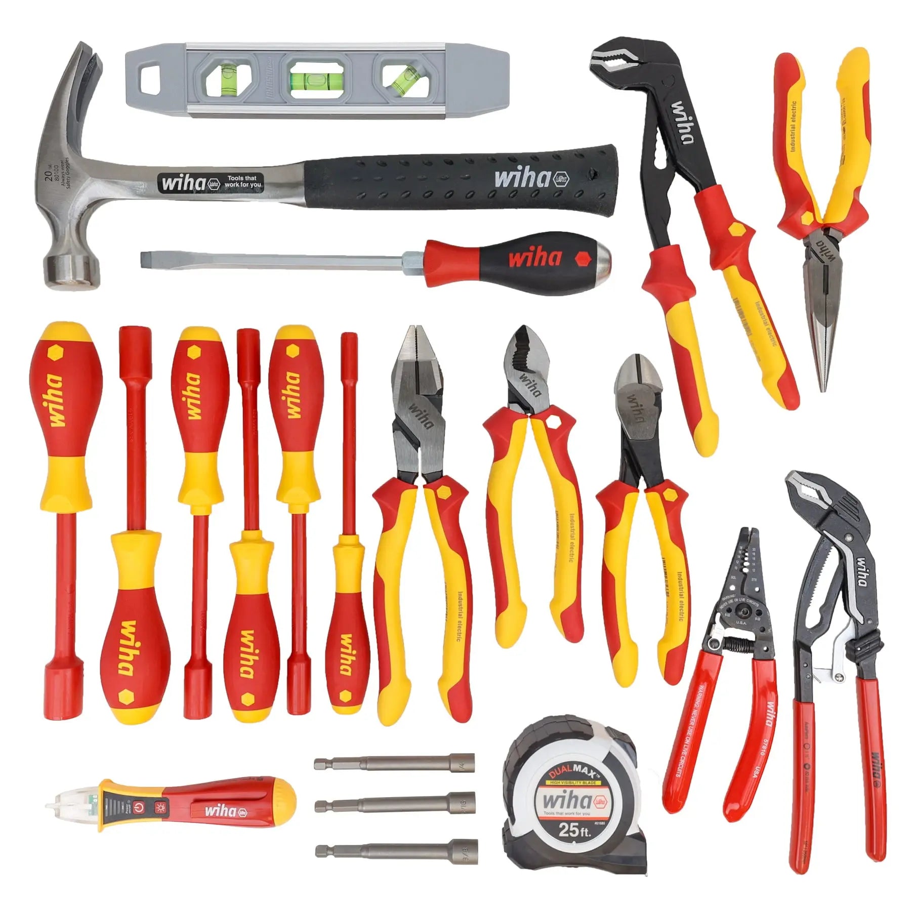 Wiha Set of 59 Insulated Electrician's Master Tool Kit with Heavy Duty Backpack - WI 91872 Wiha