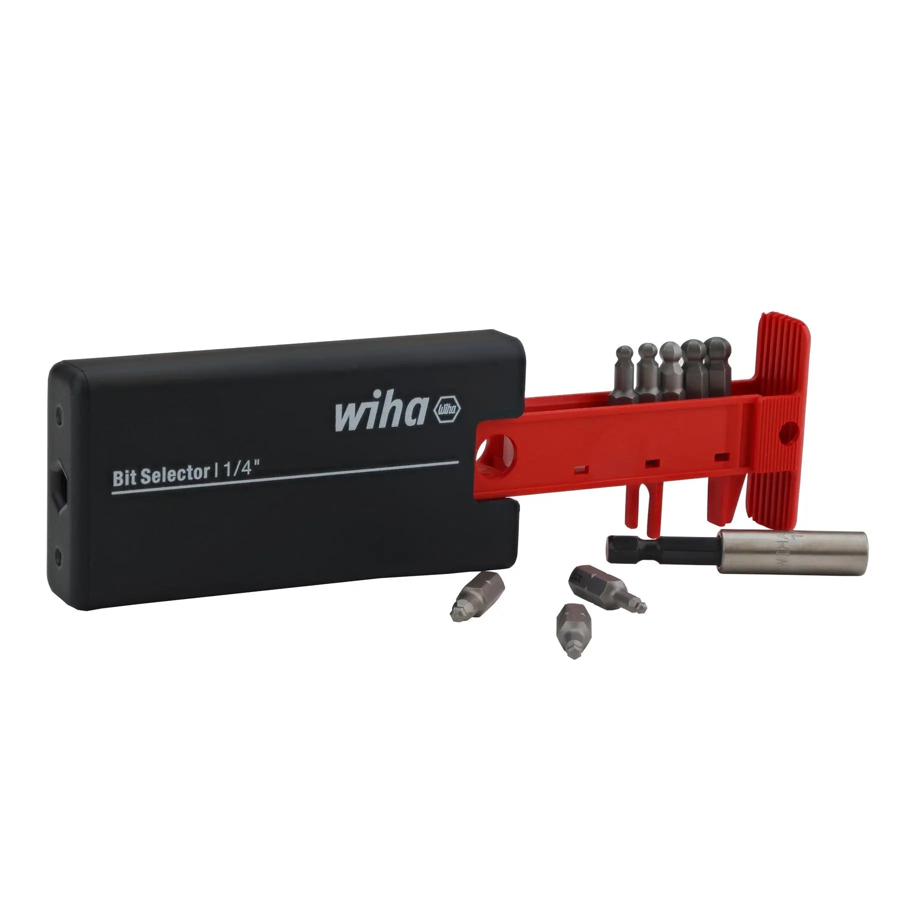 Wiha Set of 9 Ball End Hexagon Bits with Selector and Magnetic Bit Holder - WI 79276 Wiha