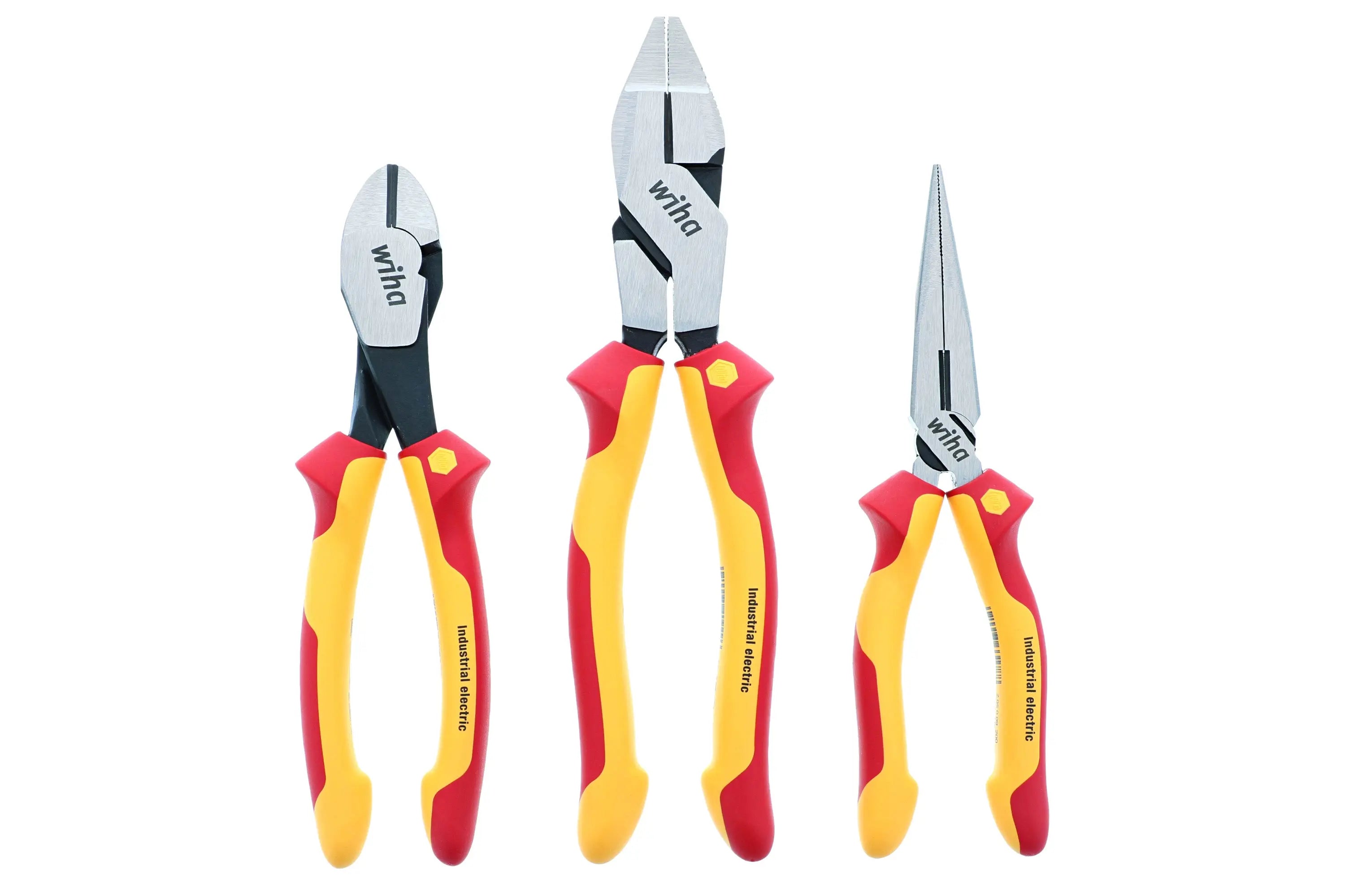 Wiha 32968, Insulated Industrial Pliers/Cutters 3Pc. Wiha