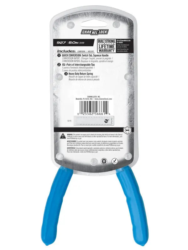 Channellock Convertible Retaining Ring Plier, 8 in - CL 927 Channellock