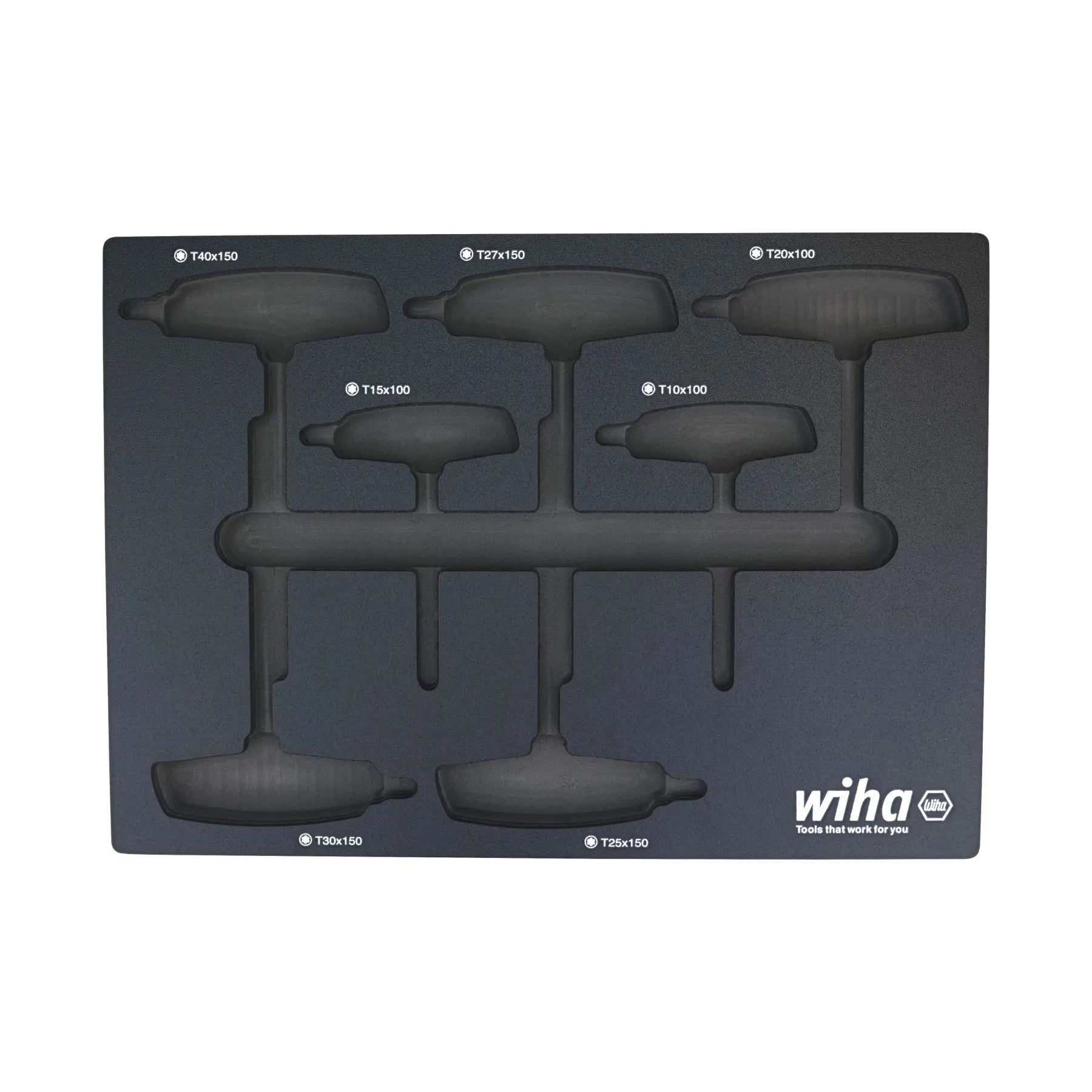 Wiha Empty Tray for 7-Piece SoftGrip Dual Torx Drive T-Handles - WI 93048 Wiha
