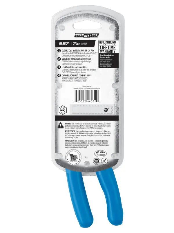 Channellock 10-20 AWG Strip, Cut, Curved Wire Stripper, 7 in - CL 957 Wire Stripper Channellock