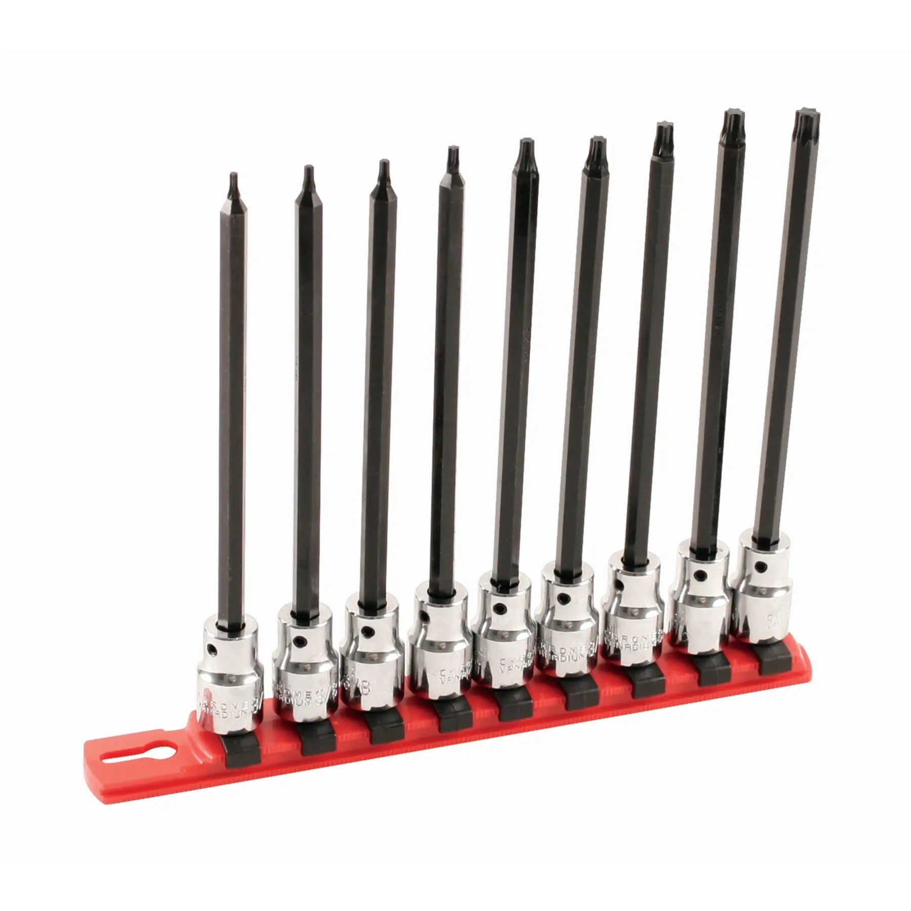 Wiha 77195, TORX® 3/8" Dr Bit Socket 6" T8-T40 9Pc Wiha
