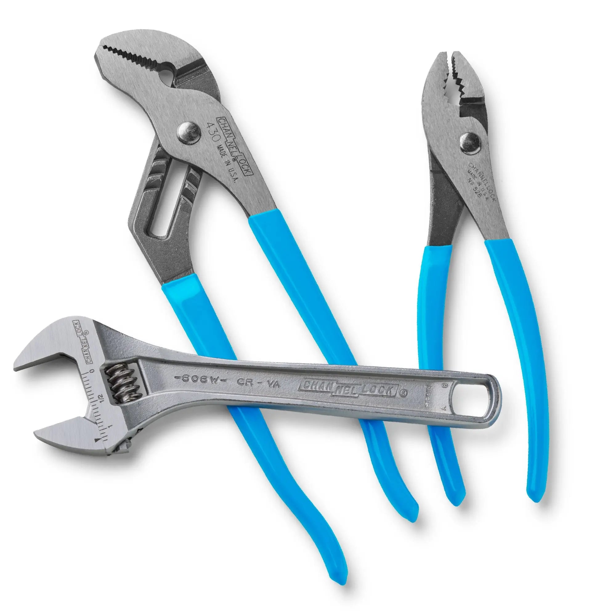 Channellock Set of 3 Plier 430, 528, 808W with Poly-Bag - CL GS-20 Channellock