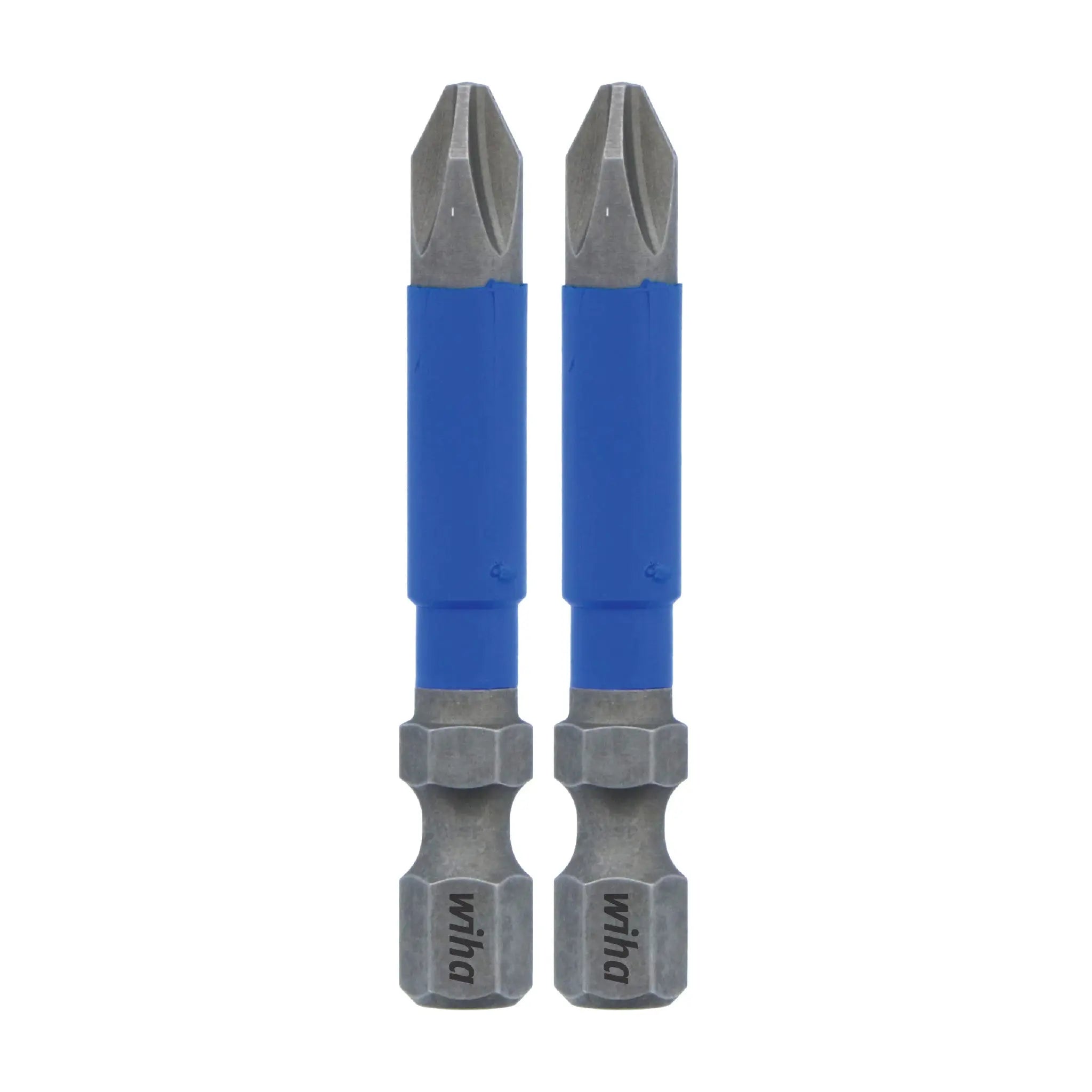 Wiha Set of 2 Phillips Terminator Blue Impact Bits, PH2 x 2 in - WI 70202 Wiha