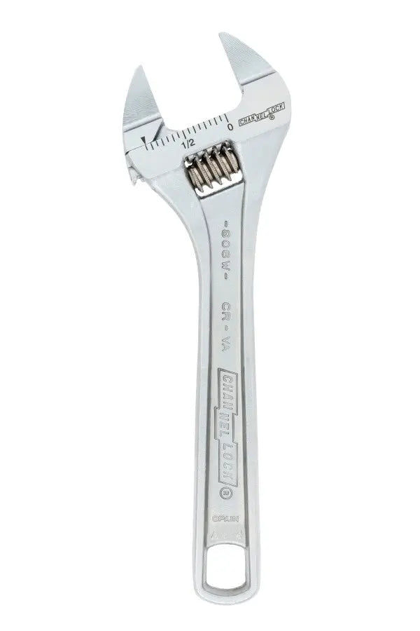 Channellock Precision Extra Slim Jaw Chrome Adjustable Wrench, 6.38 in - CL 806SW Adjustable Wrench Channellock