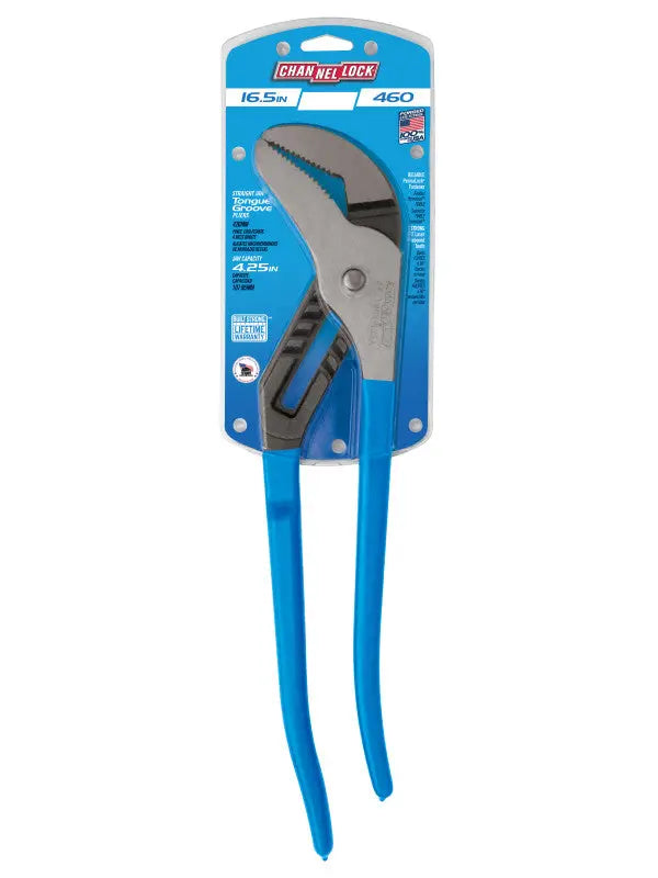 Channellock Straight Jaw Tongue and Groove Plier, 16.5 in - CL 460 Channellock