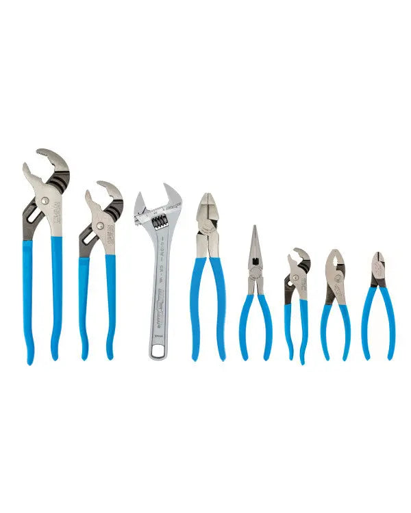 Channellock Set of 8 Pliers, Wrench, V-Jaw - CL GS-28 Channellock