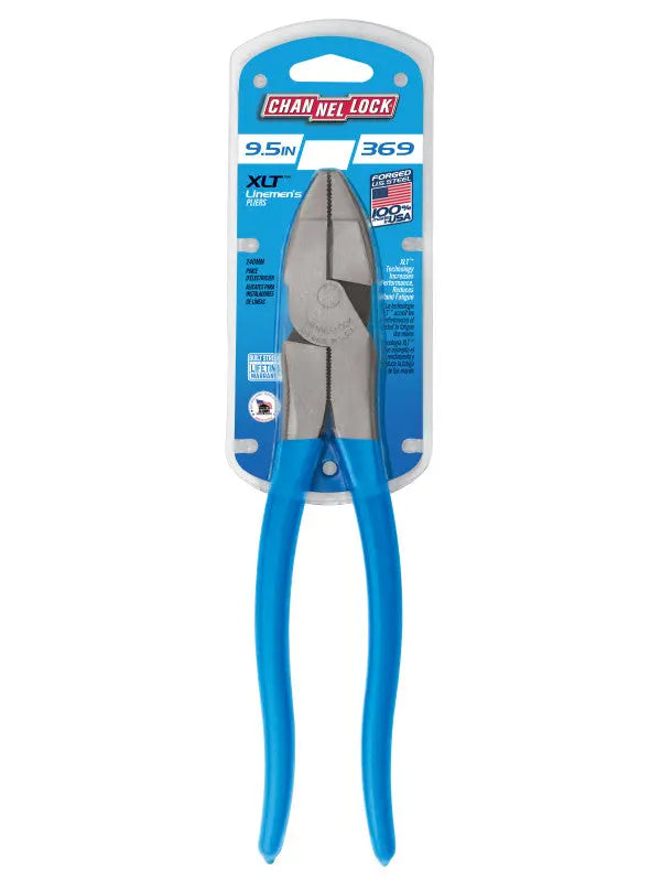 Channellock XLT Round Nose Linemen's Plier, 9.5 in - CL 369 Channellock