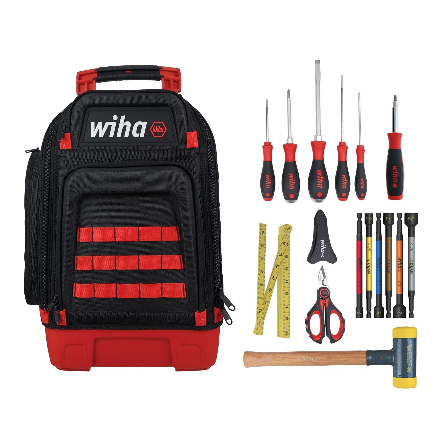 Wiha Set of 15 Industrial MRO Tool Kit with Heavy Duty Backpack - WI 91875 Wiha