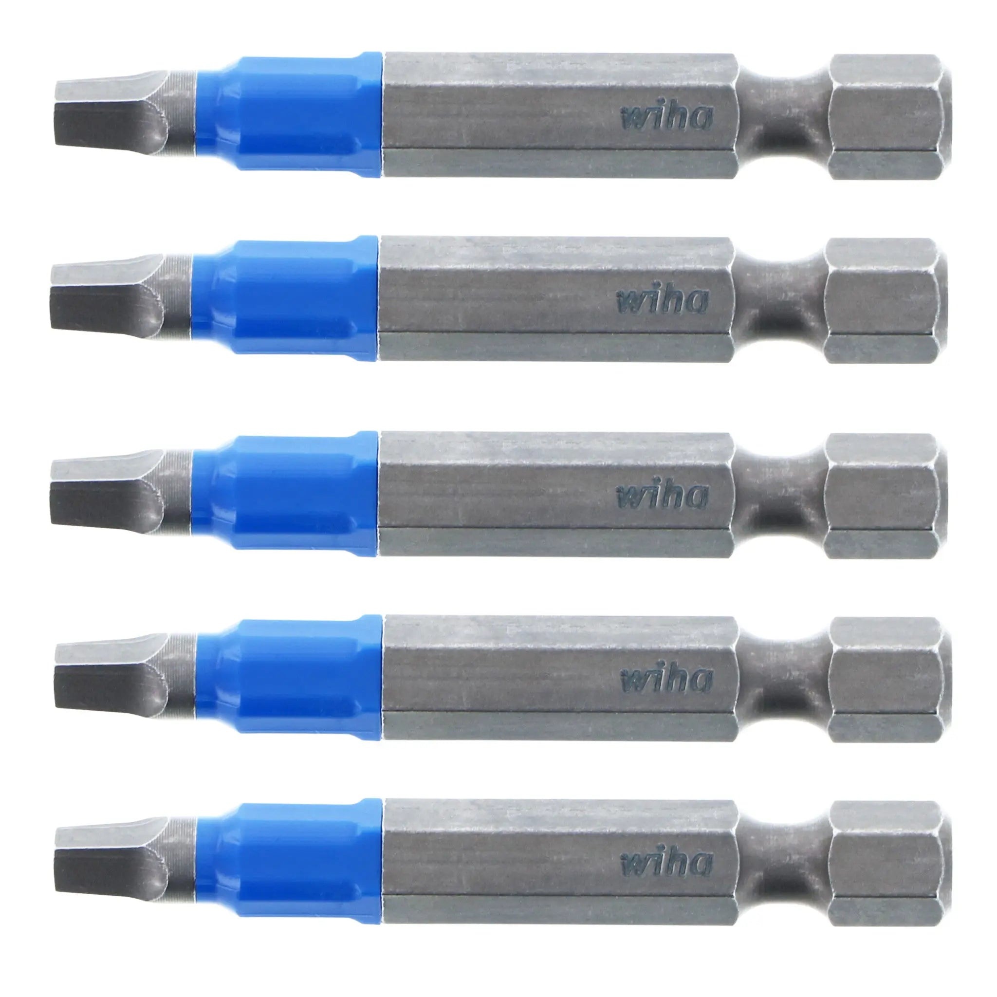 Wiha Set of 5 Terminator Blue Impact Bits, Sq2 x 2 in - WI 70282 Wiha