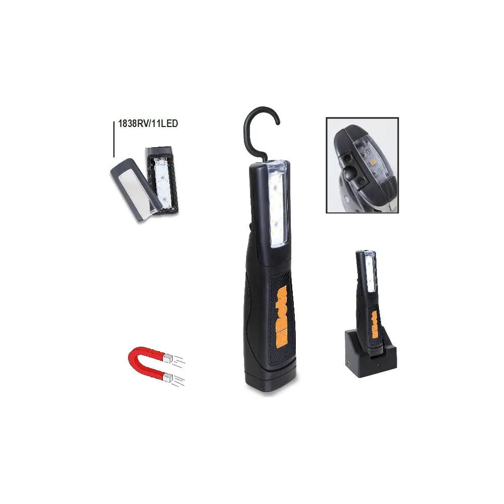 Beta Tools (Article# 1838/11LED) Rechargeable Inspection Lamp with Ultra-High Brightness LEDs, Lithium Polymer Battery, 320 Lumens - BT 18380111 Beta Tools