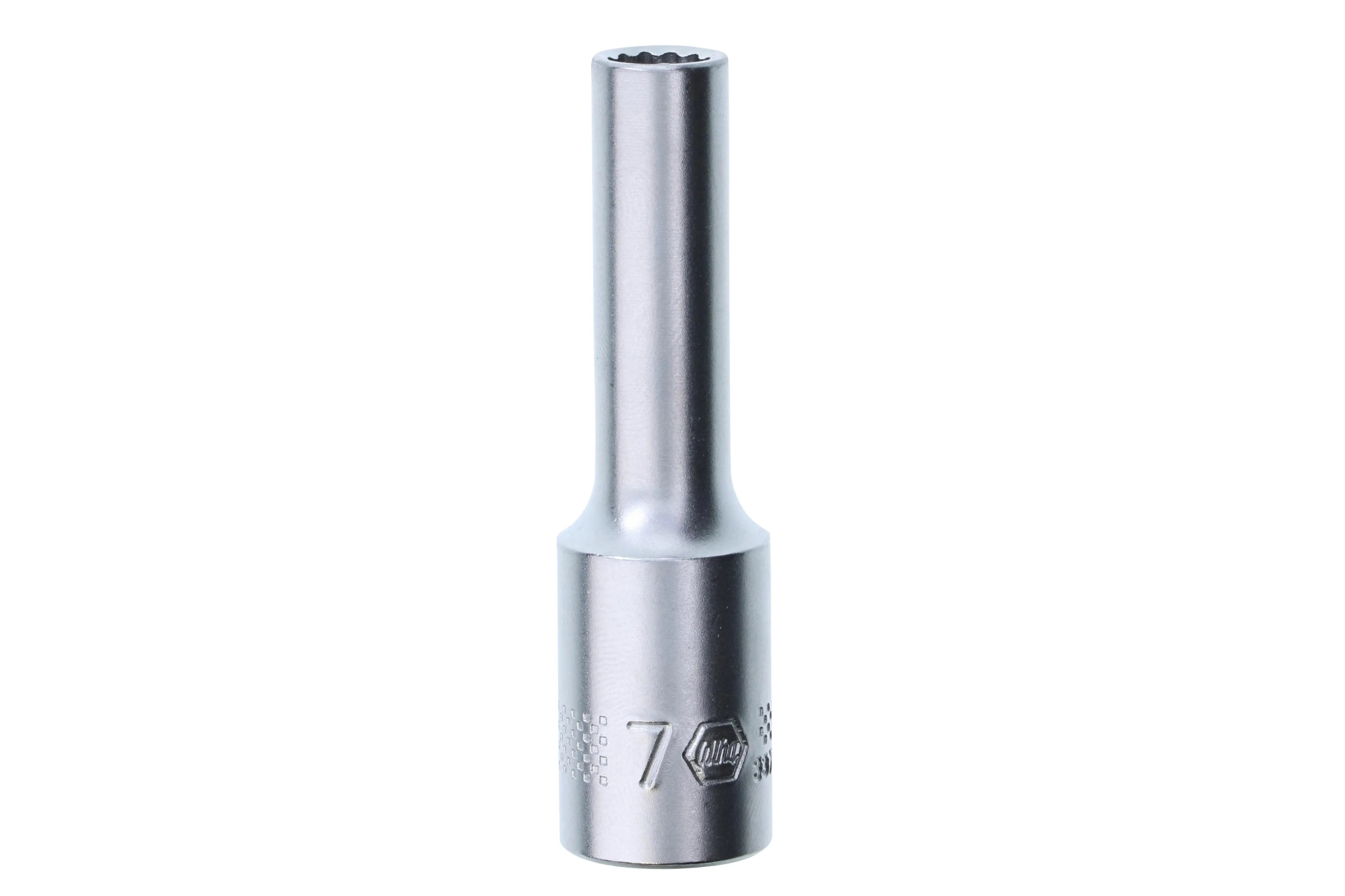 Wiha 33750, 3/8" Drive Deep Socket, 12 Point, 7.0mm Wiha