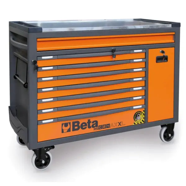 Beta Tools (Article# RSC24AXXL) 8-Drawers Anti-Tilt System Long Mobile Roller Cab - BT 024004781 