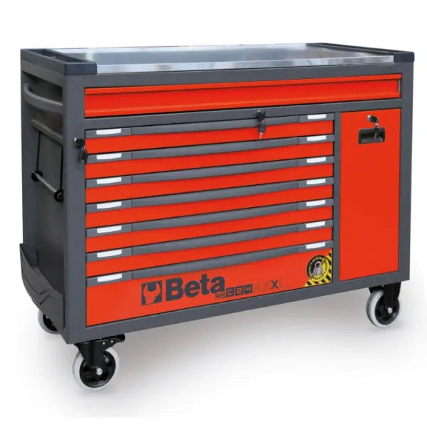 Beta Tools (Article# RSC24AXXL) 8-Drawers Anti-Tilt System Long Mobile Roller Cab - BT 024004781 