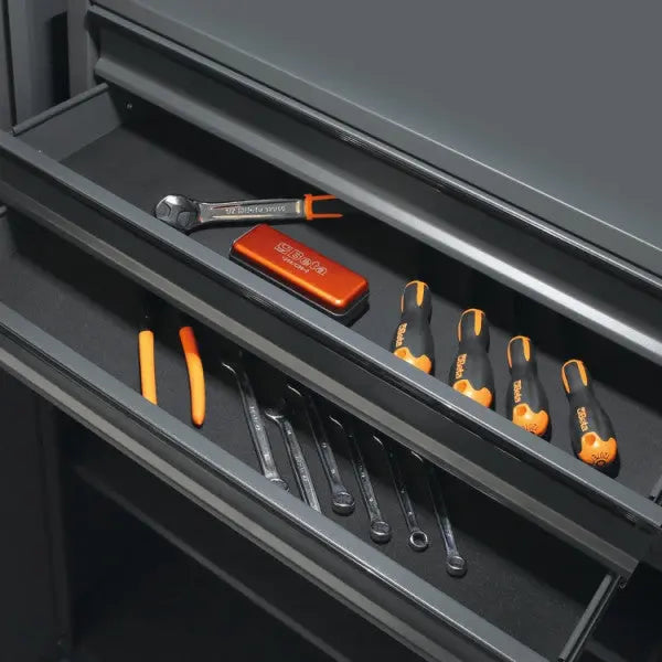 Beta Tools (Article# RSC50 2.0 A2/3C) 3-Drawers Sheet Metal Two-Door Tool Cabinet for Workshop Equipment Combination RSC50 2.0 - BT 050001413 