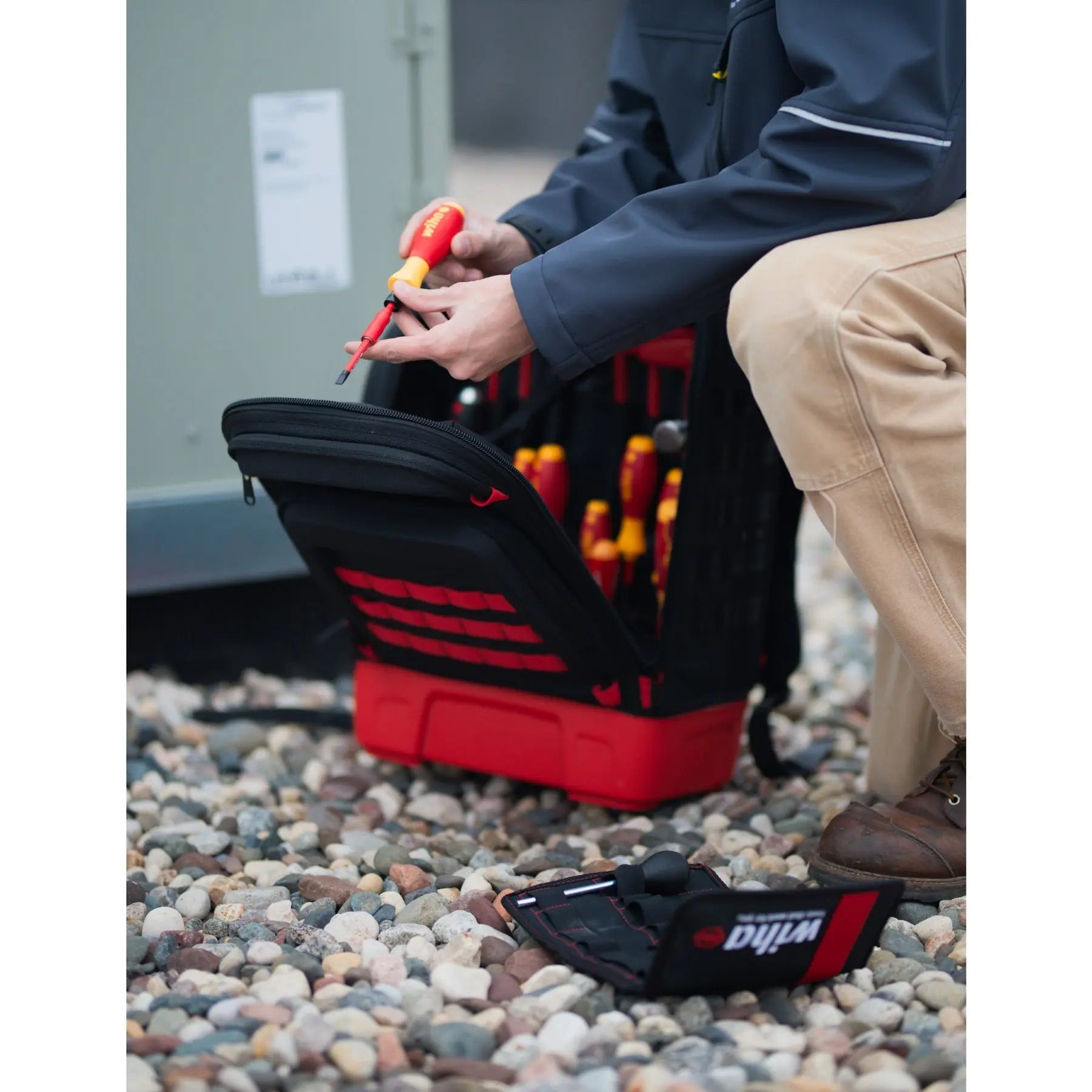 Wiha Set of 48 Insulated Electrician's Tool Kit with Heavy Duty Backpack - WI 91877 Wiha