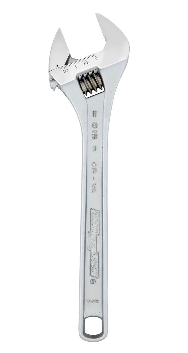 Channellock Chrome Adjustable Wrench, 15 in - CL 815 Adjustable Wrench Channellock