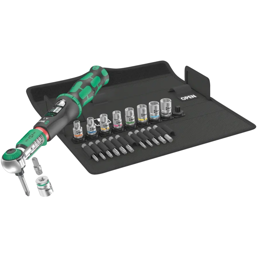 Wera Set of 23 1/4 in Hexagonal A Safe-Torque Wrench, 2 - 12 Nm - WE 05075832001 