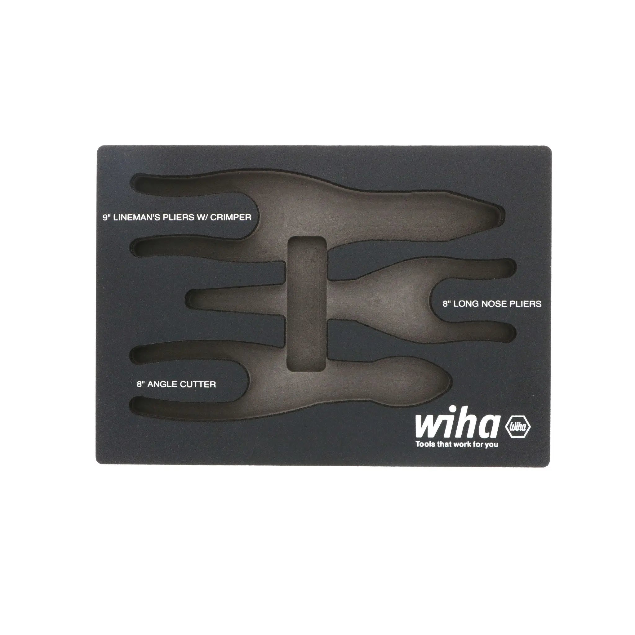 Wiha Empty Foam Tray for 3 Piece Pliers / Cutters - WI 93038 Wiha