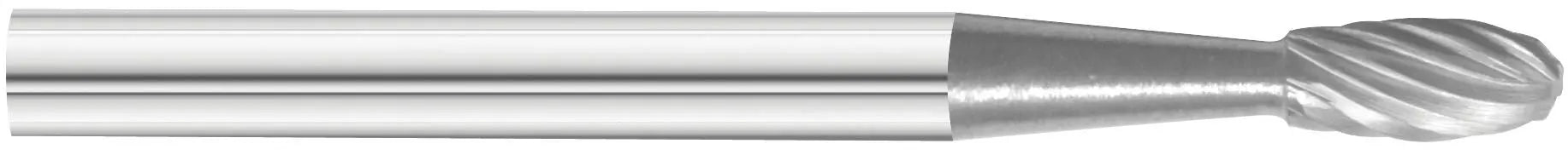 KnKut SE-41 Egg Shape Carbide Burr with 1/8 in Shank, 1/8 x 1/4 x 1-1/2 in OAL - KK14-SE-41 KnKut
