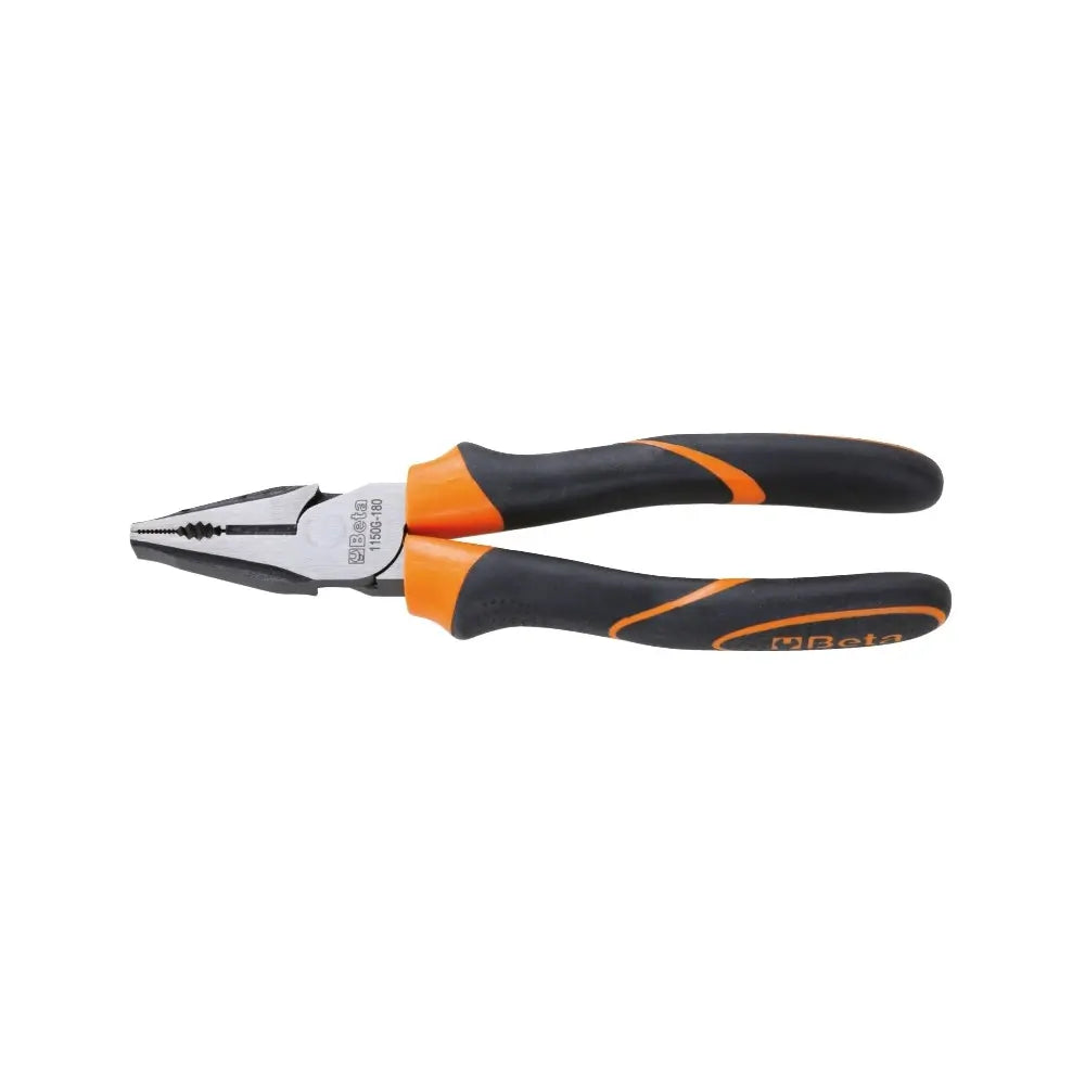 Beta Tools (Article# 1169GBM/D3) Set of 3 Pliers - Combination and Long Needle Nose Plier, Diagonal Cutting Nipper, Bi-Material Handle - BT 11690273 Beta Tools