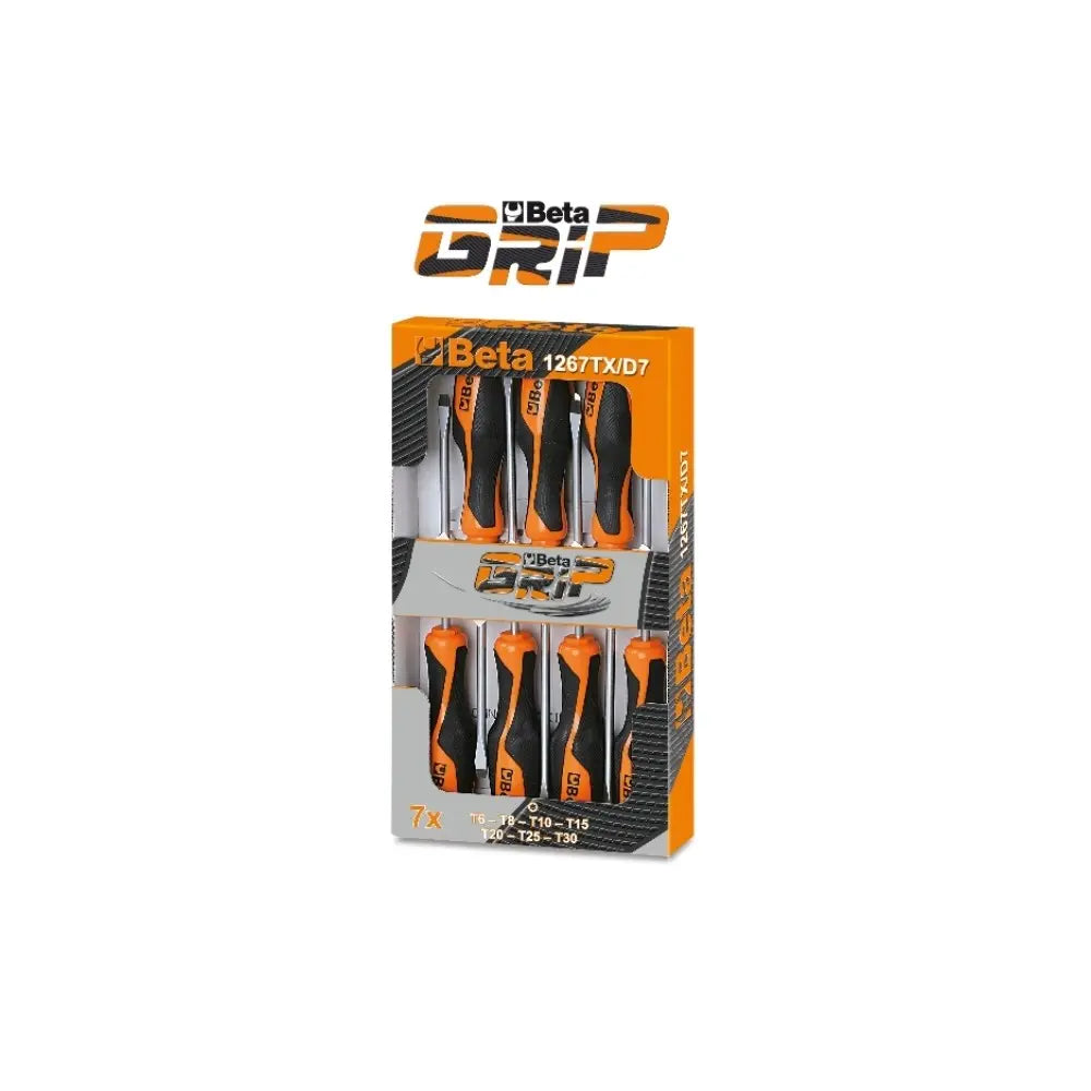 Beta Tools (Article# 1267TX/D7) Set of 7 Drivers for Torx Head Screws, with Ergonomic Handles - BT 12670307 Beta Tools