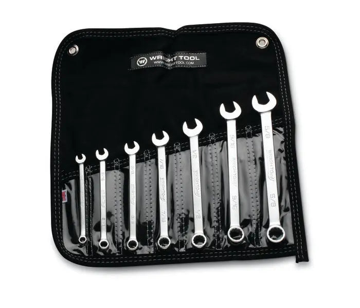 Wright Tool Set of 7 12-Point SAE Satin Combination Wrench, 1/4 to 5/8 in - WT 705 Wrench Set Wright Tool