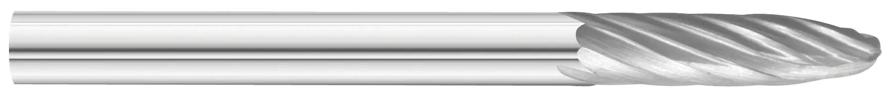 KnKut SF-42 Round Tree Cut Carbide Burr with 1/8 in Shank, 1/8 x 1/2 x 1-1/2 in OAL - KK14-SF-42 KnKut