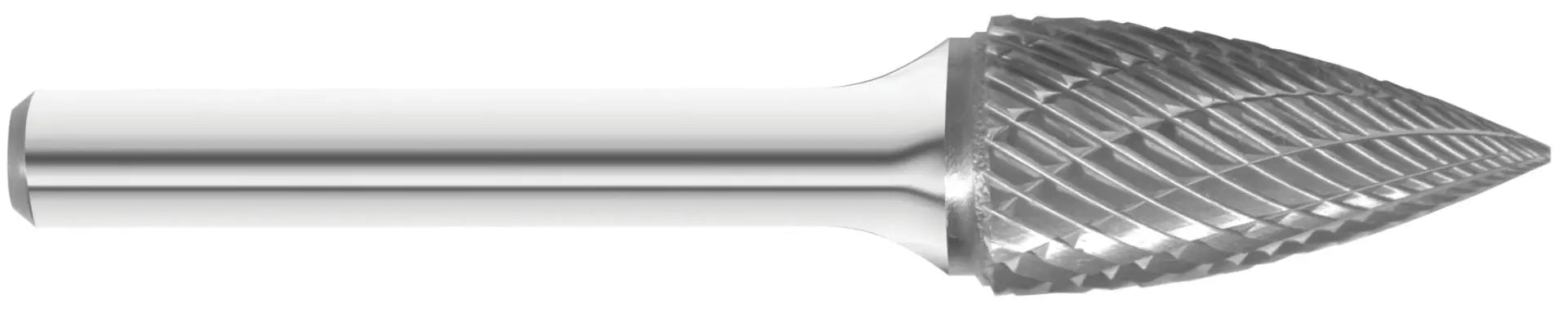 KnKut SG-5 Pointed Tree Shape Carbide Burr with 1/4 in Shank, 1/2 x 1 x 2-3/4 in OAL - KK14-SG-5 KnKut