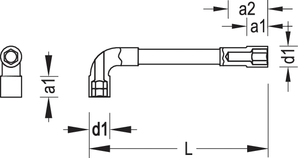 Gedore Double Ended Socket Wrench with Hole, 8mm - GD 1616358 Gedore
