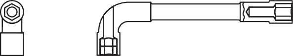 Gedore Double Ended Socket Wrench with Hole, 21mm - GD 1436929 Gedore