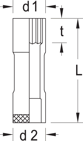 Gedore 1/2 in Long UD Profile Socket Wrench Insert, 27mm - GD 6141060 Gedore