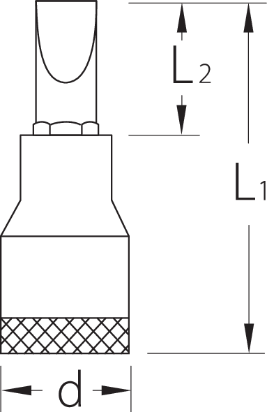 Gedore 1/2 in Slotted Screwdriver Bit Socket, 18 x 2.5mm - GD 6656570