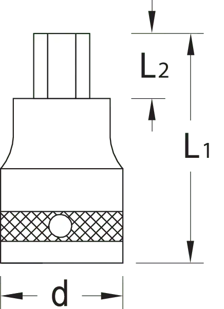 Gedore 1 in Internal Hexagon Screwdriver Bit, 27mm - GD 6200680 Gedore